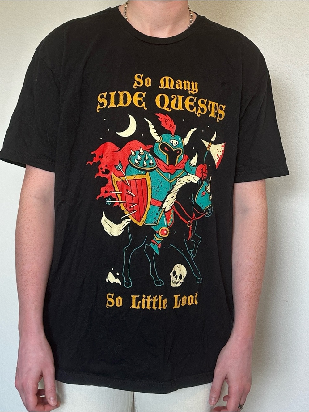 Black D&D side quest/loot shirt
